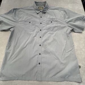 Howler Brothers Aransas Short-Sleeve Shirt XXL 3Pocket For Sunglasses. Blue-gray